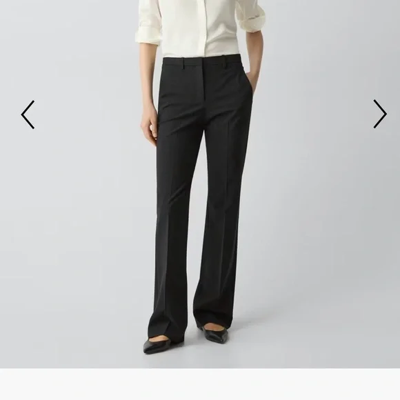 Theory Black Slim Wool Trousers NWT - Picture 4 of 9